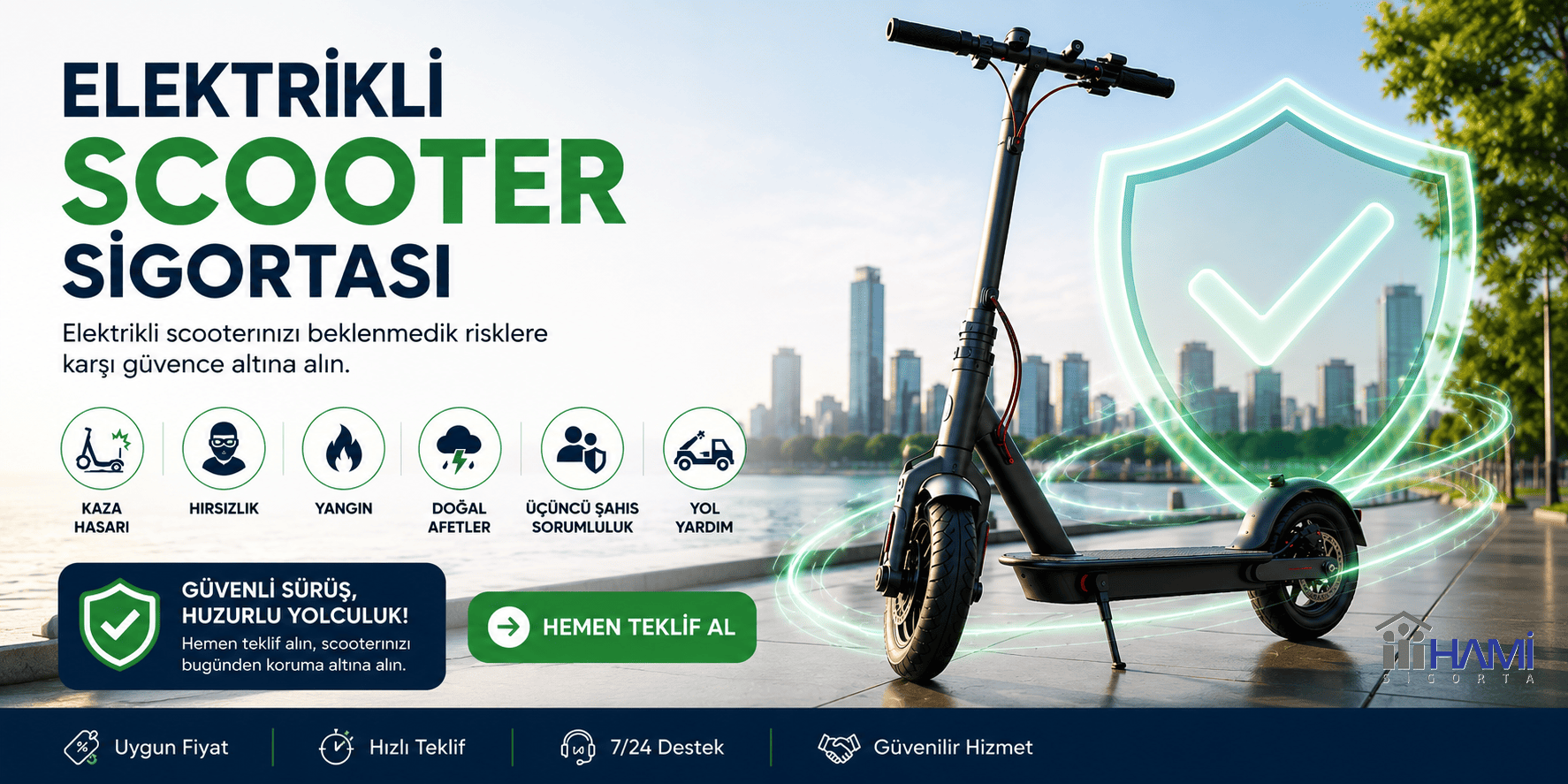 Elektrikli Scooter Sigortası Nedir? 2026 Rehberi | Teminatlar, Fiyatlar ve Avantajlar