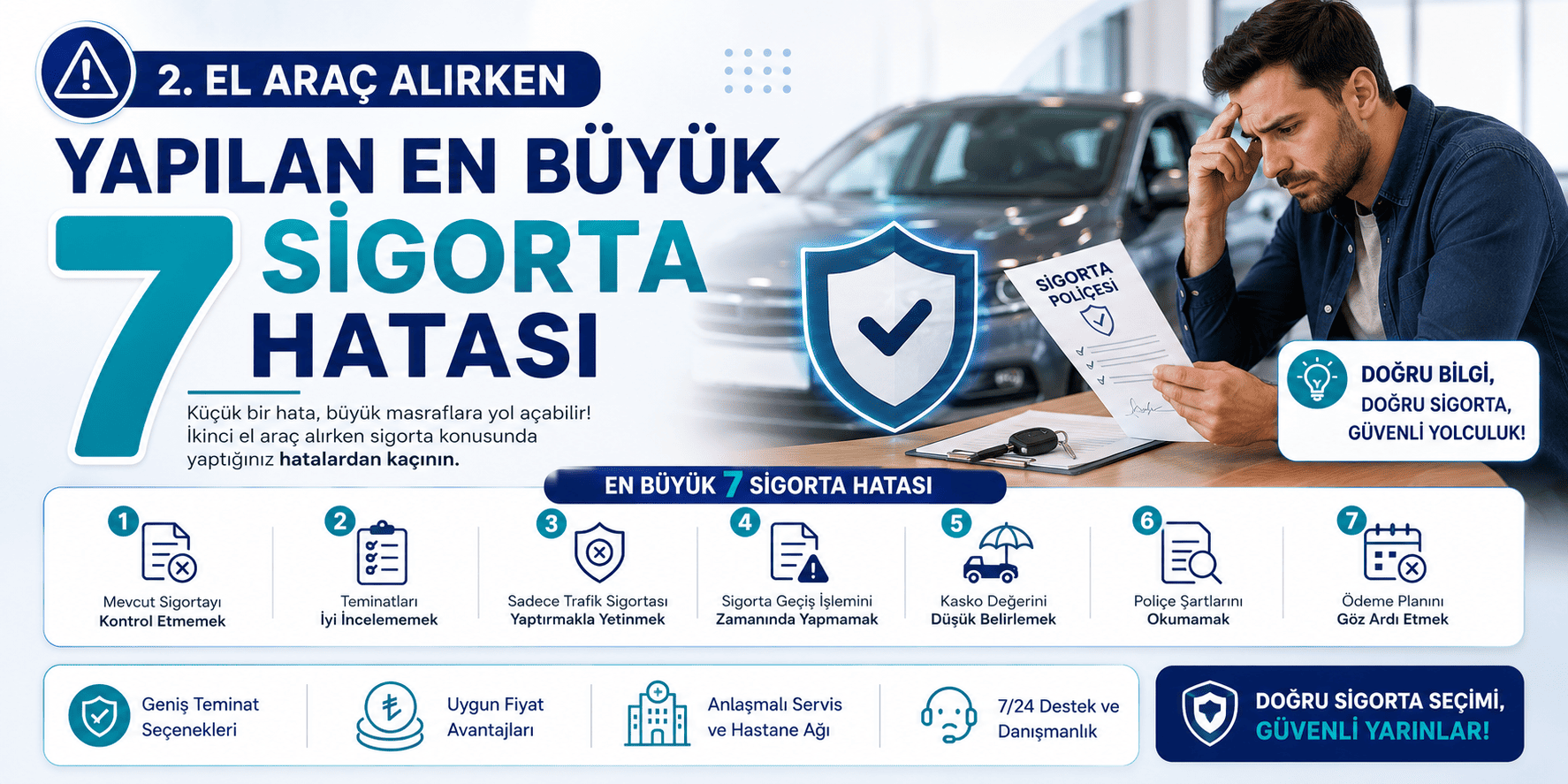 2. El Araç Alırken Yapılan En Büyük 7 Sigorta Hatası