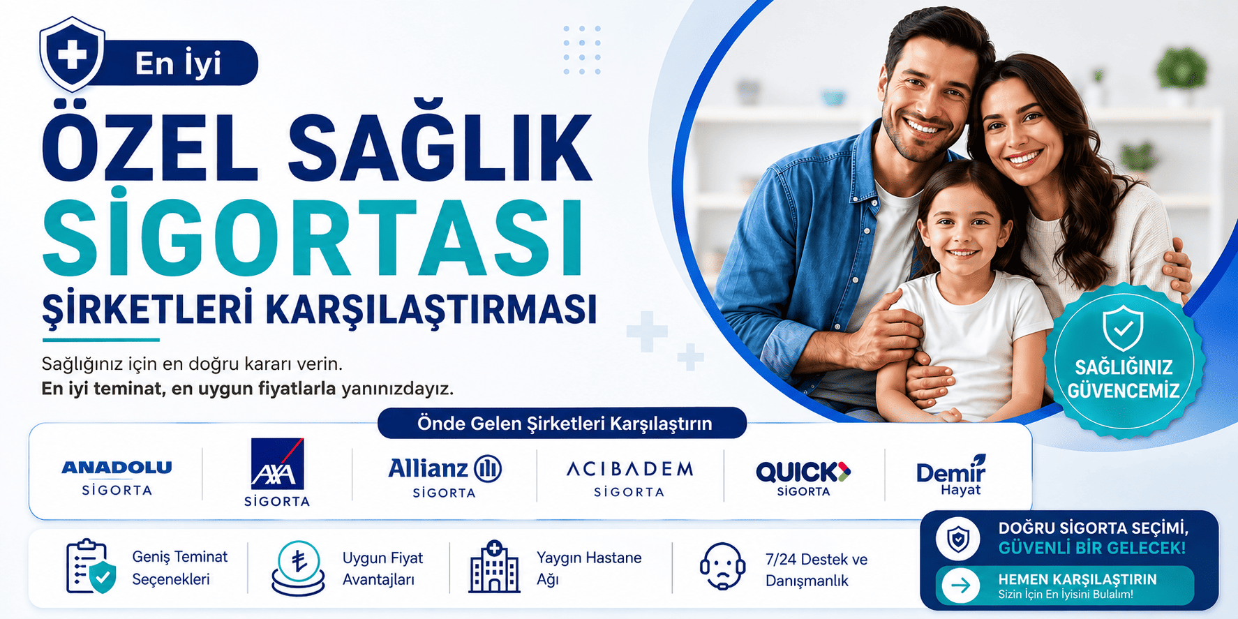 En İyi Özel Sağlık Sigortası Şirketleri Karşılaştırması (2026)