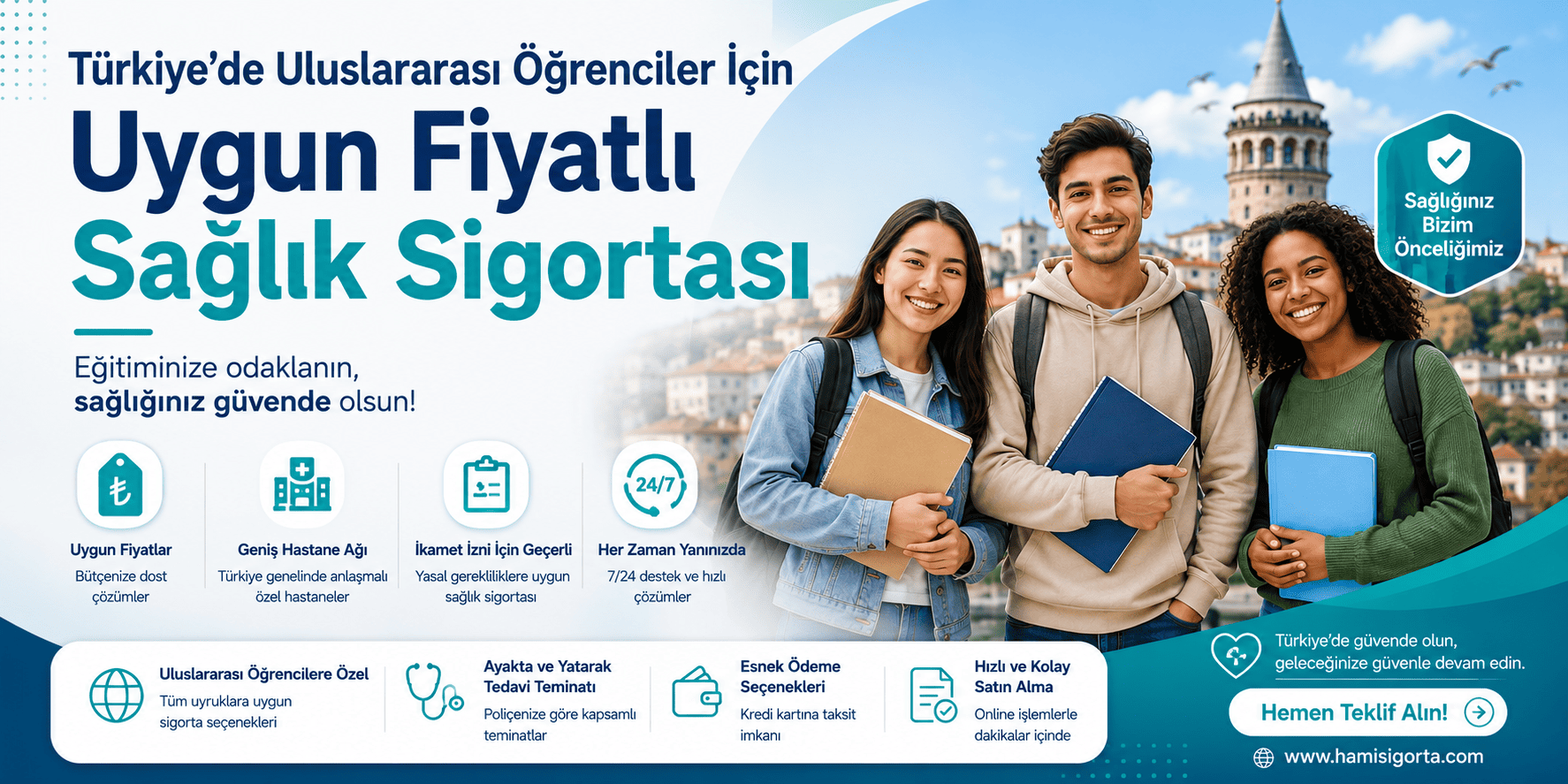 Türkiye'de Uluslararası Öğrenciler İçin Uygun Fiyatlı Sağlık Sigortası
